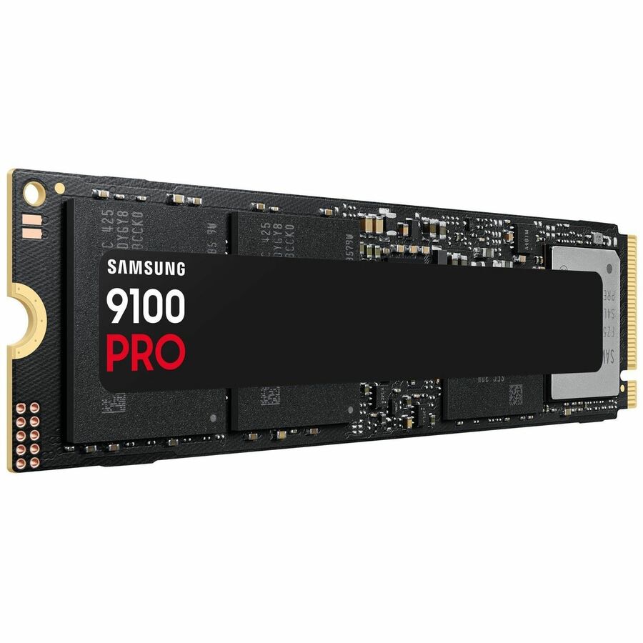 Samsung 9100 PRO NVMe M.2 2280 SSD, black PCB with gold edge contacts