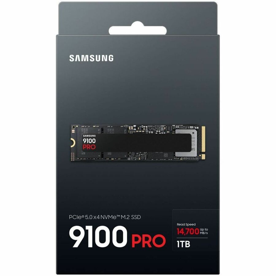 Samsung 9100 PRO 1TB NVMe M.2 SSD retail package with drive pictured