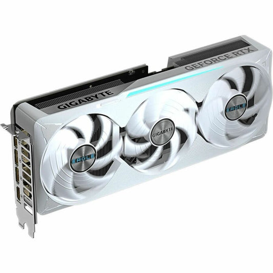 GIGABYTE GeForce RTX 5070 Ti graphics card, three-fan design, white shroud