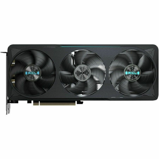 GIGABYTE GeForce RTX 5070 graphics card with three black cooling fans and vented front