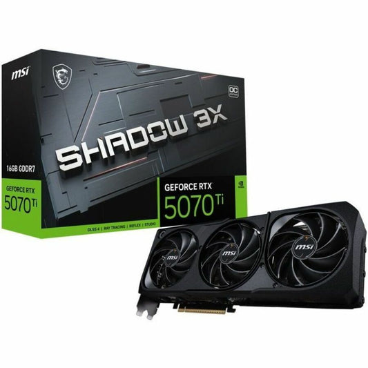 MSI GeForce RTX graphics card with triple-fan heatsink and Shield 3X branding