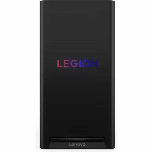 Lenovo Legion gaming desktop back panel with Legion logo and Lenovo branding