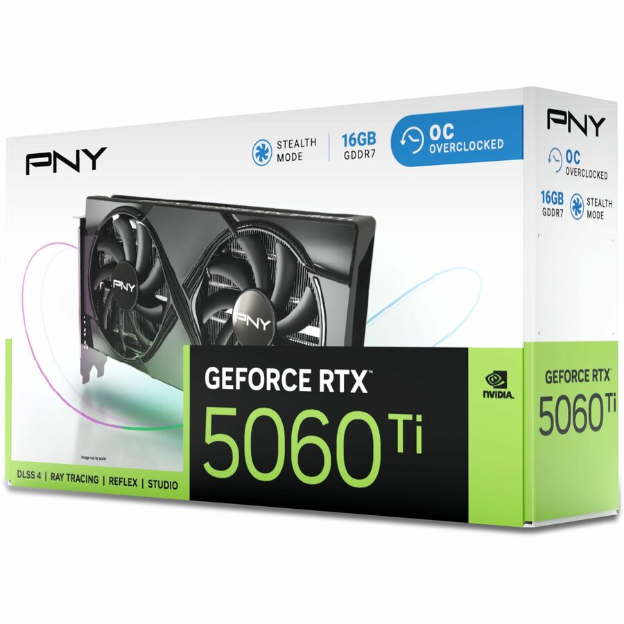 PNY GeForce RTX™ 5060 Ti 16GB Overclocked Dual Fan GPU