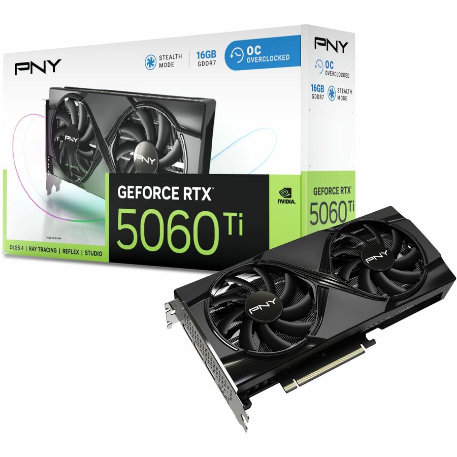 PNY GeForce RTX™ 5060 Ti 16GB Overclocked Dual Fan GPU