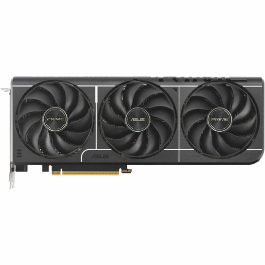 ASUS PRIME triple-fan graphics card with black shroud and three cooling fans