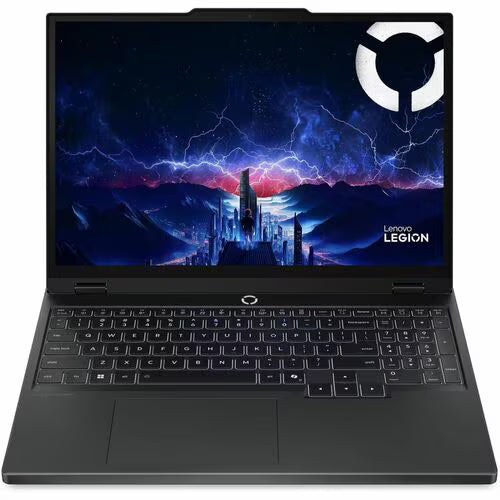 Lenovo Legion gaming laptop with open display and black keyboard