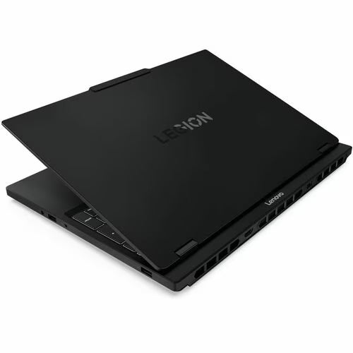 Lenovo Legion gaming laptop lid closed, black finish, side vents visible