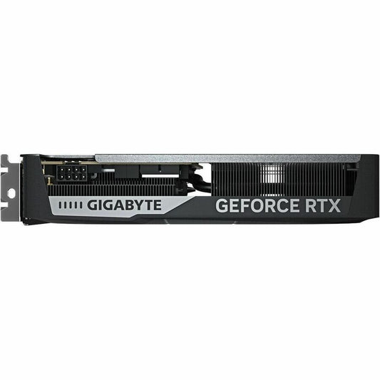 GIGABYTE GeForce RTX card edge with backplate and port bracket