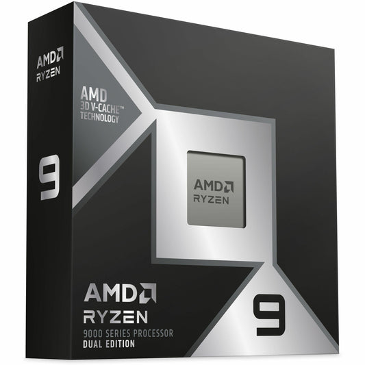 AMD Ryzen 9 desktop processor box front, chip window