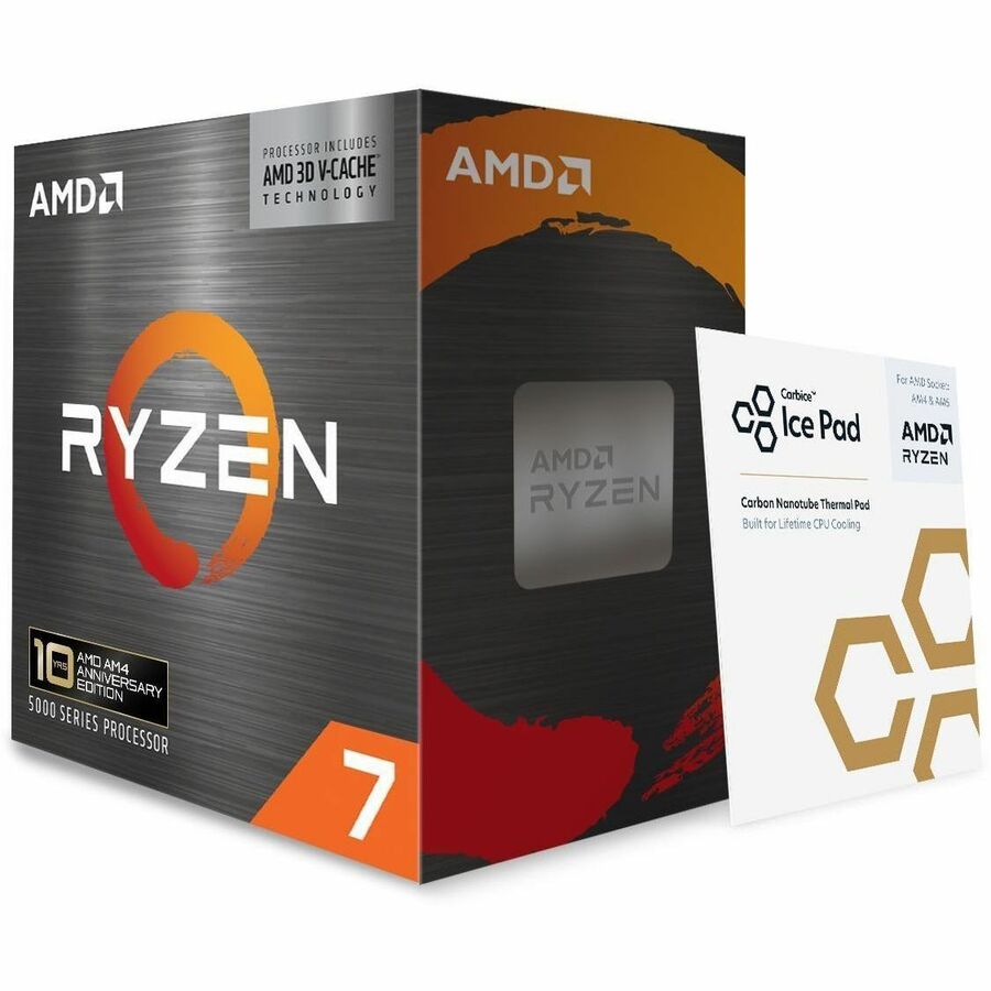 AMD Ryzen 7 processor box with Ice Pad accessory card and orange 7 badge
