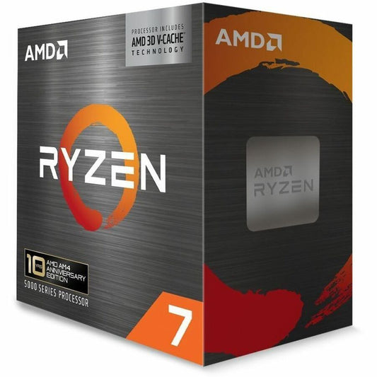 AMD Ryzen 7 processor box with AM4 V-Cache label, Ryzen logo and cutout