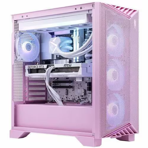 MSI Aegis RS2 AI Gaming Desktop PC – Core Ultra 7 270K Plus, RTX 5060 Ti 8GB, 32GB DDR5, 1TB NVMe, 360mm Liquid Cooling, Pink (C2NVM7-2254US)