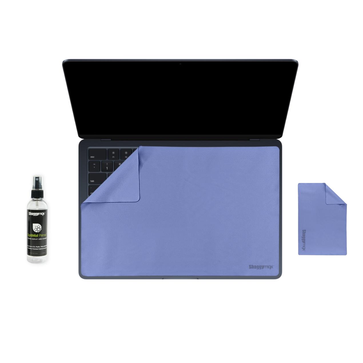 13-inch laptop screen protector and keyboard cover kit, azure blue with folded tab