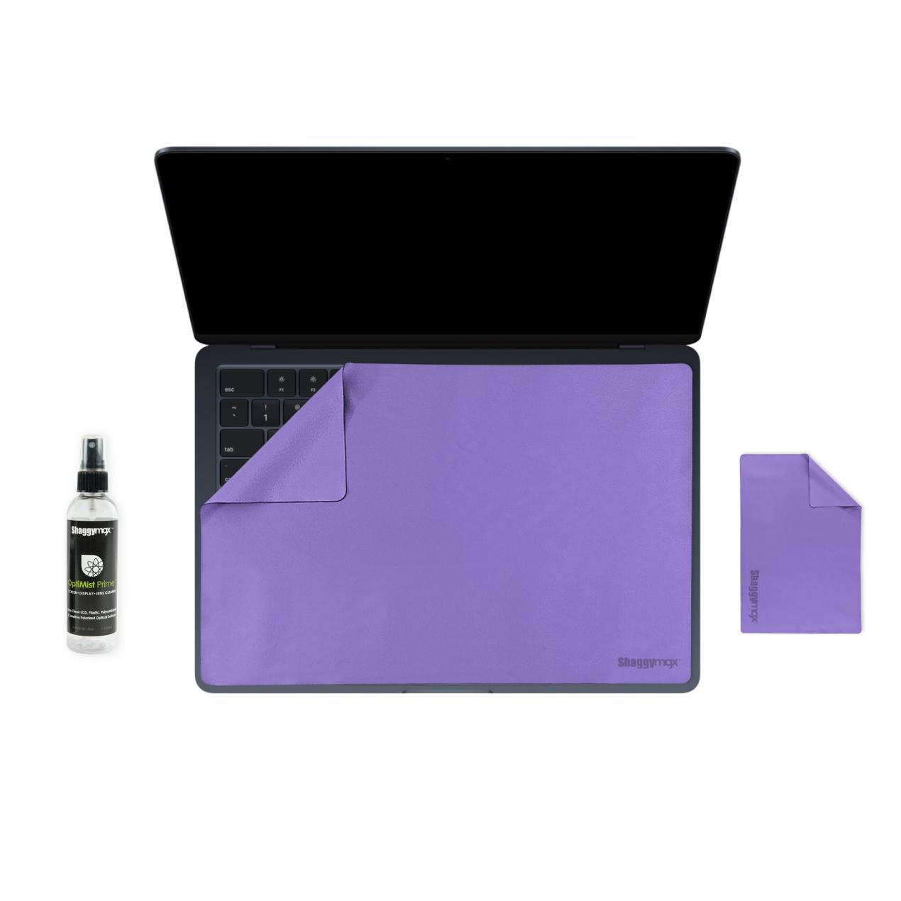 13-inch laptop screen protector and keyboard cover kit, purple with folded tab
