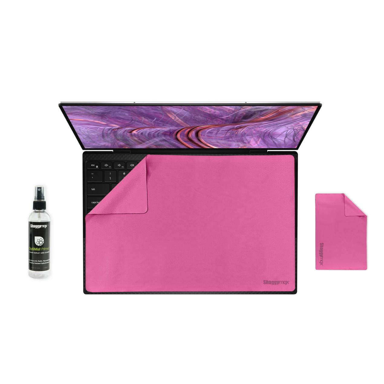 13-inch laptop protector kit with hibiscus microfiber screen and keyboard covers + spray bottle