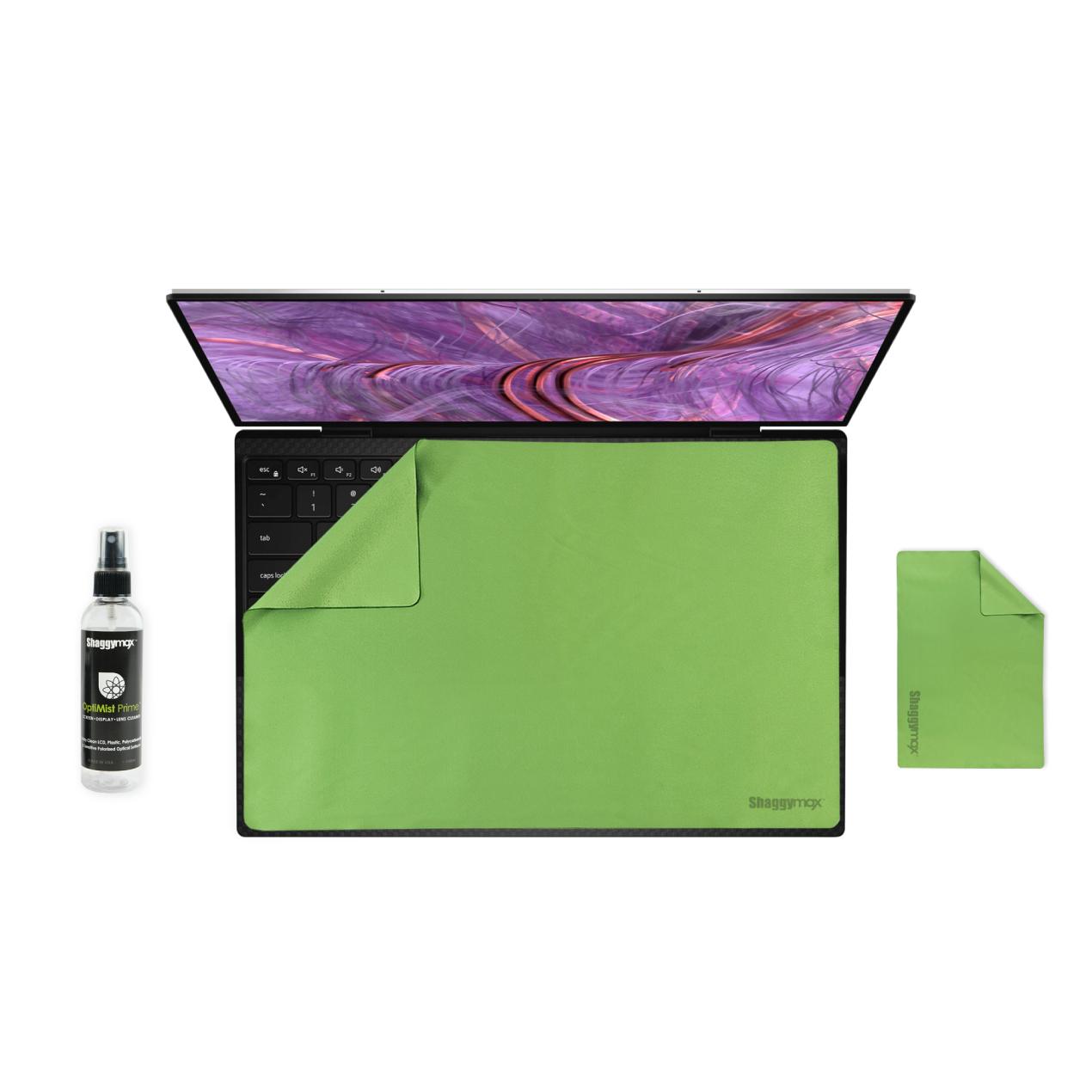 13-inch laptop protector kit with sour apple microfiber screen and keyboard covers + cleaning spray
