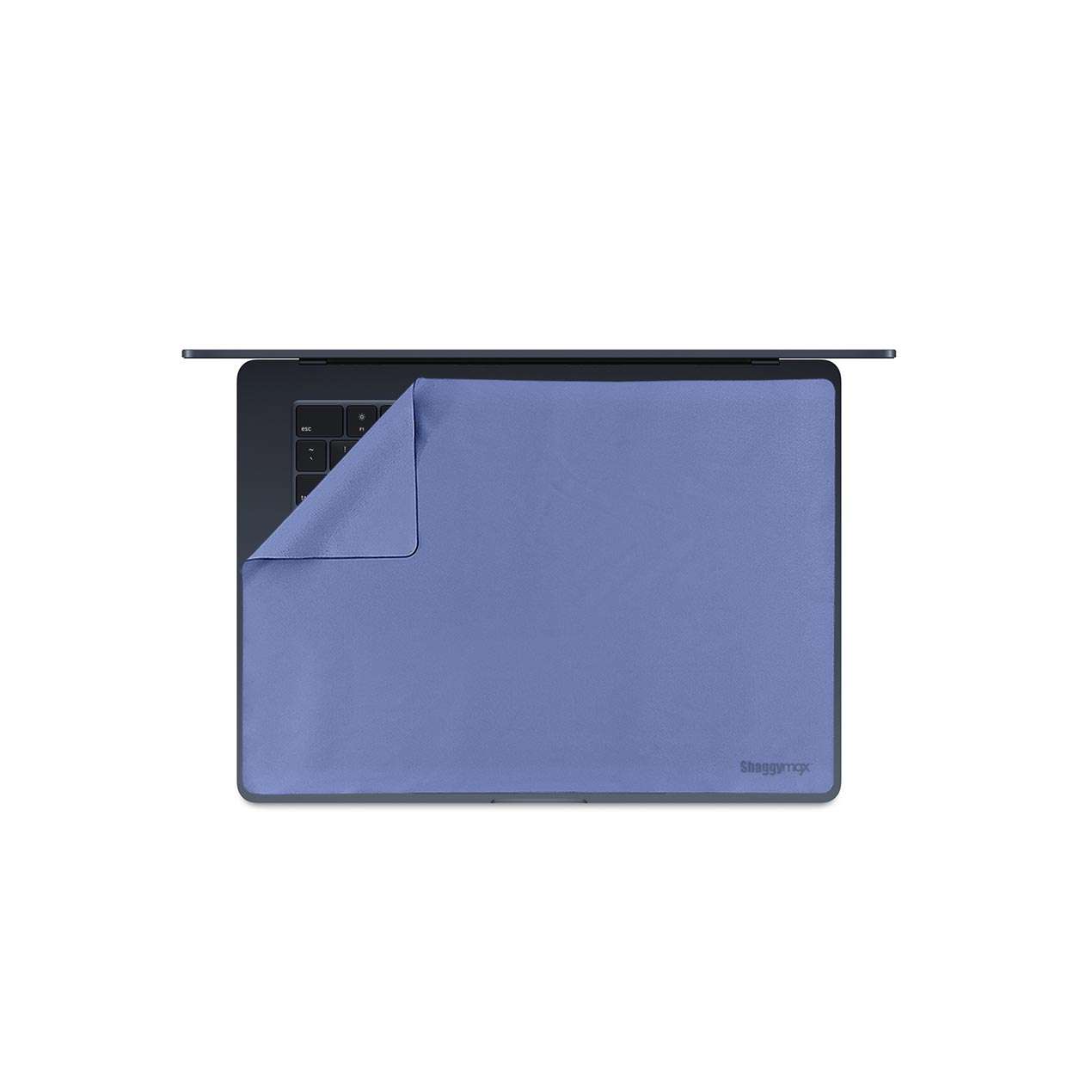 Microfiber keyboard cover for 15in MacBook Air, azure blue, corner cutout