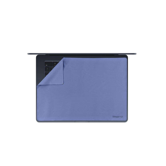 Microfiber keyboard cover for 15in MacBook Air, azure blue, corner cutout