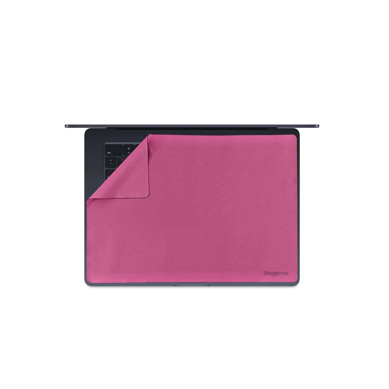 Microfiber keyboard cover for 15in MacBook Air, hibiscus pink, corner cutout
