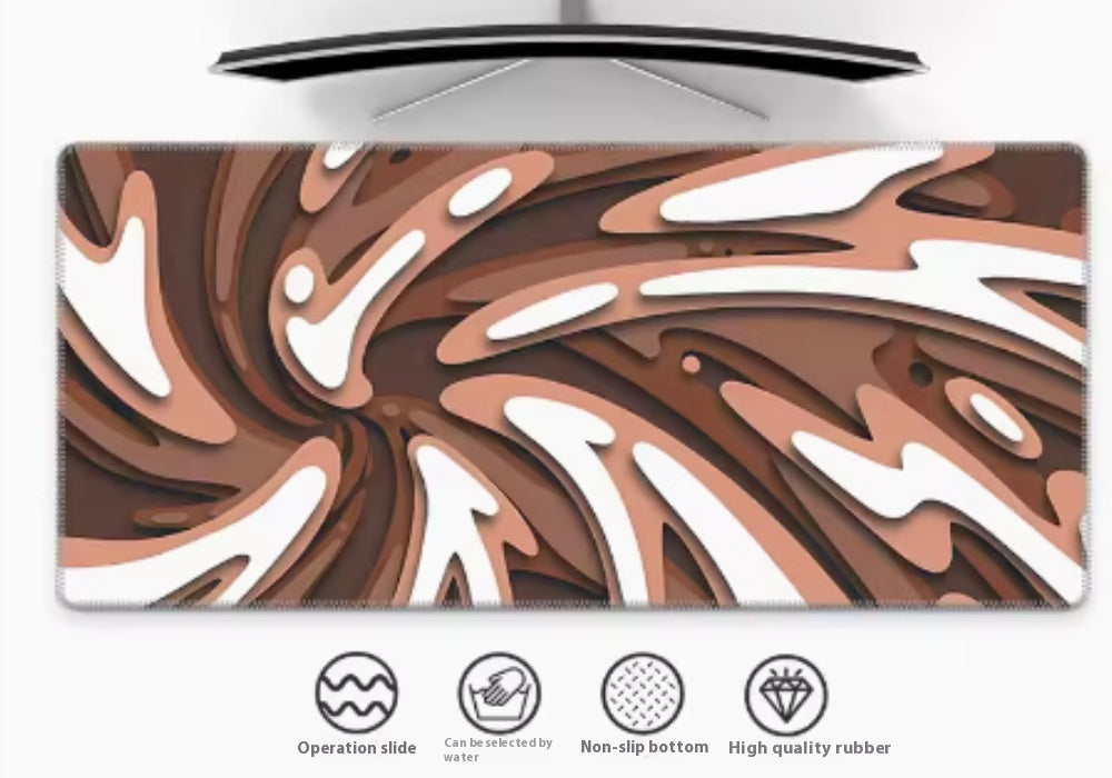 Cream Layered Vortex 3D Stereoscopic Mouse Pad