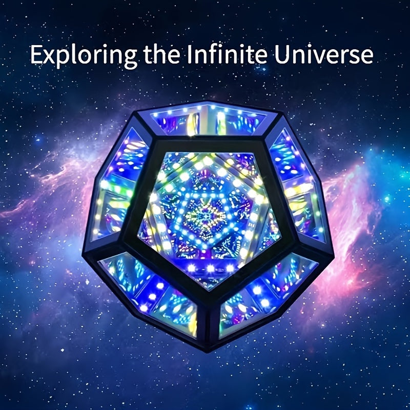 Infinity Mirror RGB Dodecahedron Lamp