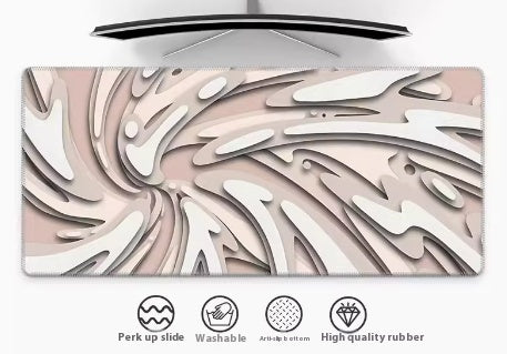 Cream Layered Vortex 3D Stereoscopic Mouse Pad