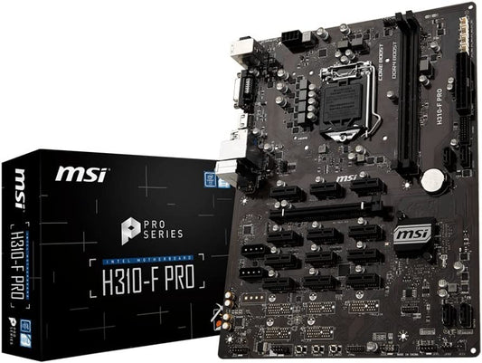 MSI Pro Series H310-F PRO ATX motherboard with multiple expansion slots and ports