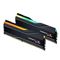 Black DDR5 RAM module with RGB light strip and gold edge contacts