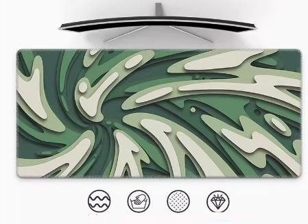 Cream Layered Vortex 3D Stereoscopic Mouse Pad