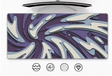 Cream Layered Vortex 3D Stereoscopic Mouse Pad
