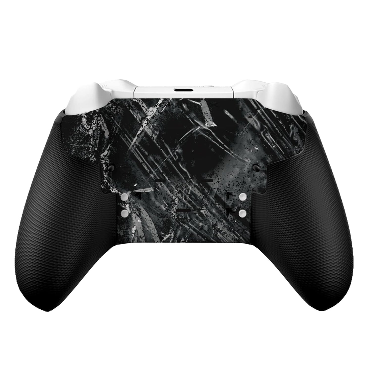Xbox Elite Series 2 Core game controller back view with black textured grip and black hydrodip