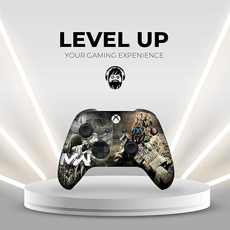 Xbox Series X controller in camo battlefield design with dual thumbsticks