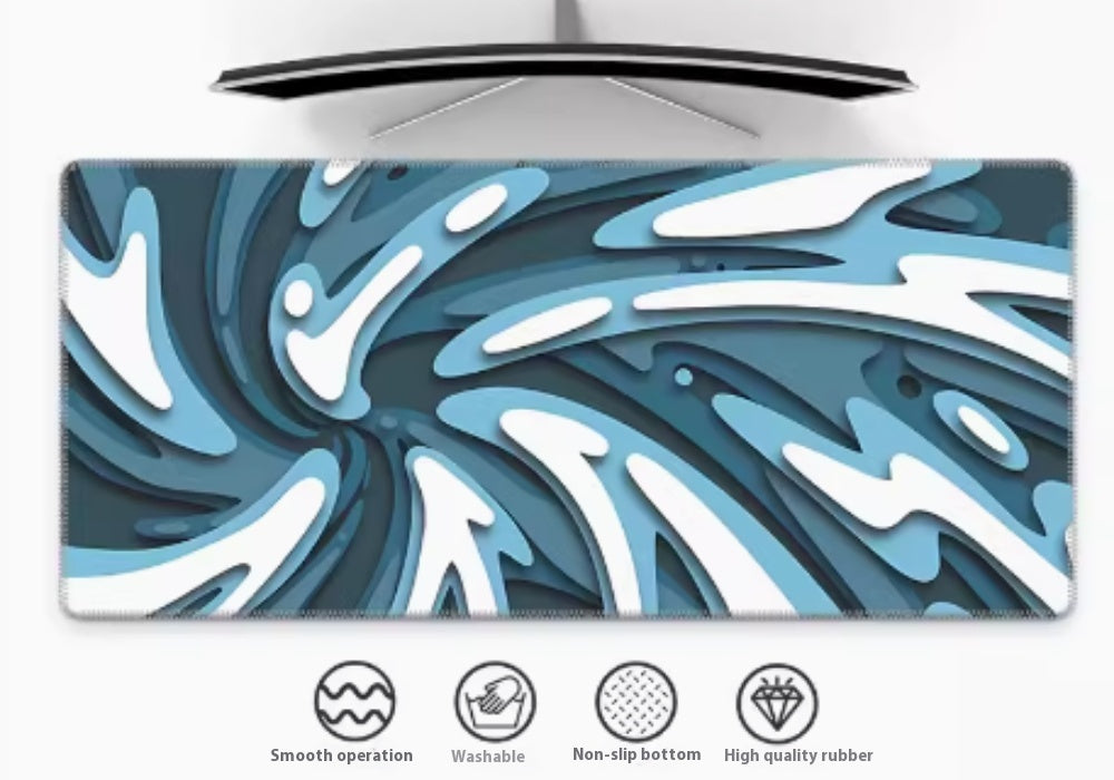 Cream Layered Vortex 3D Stereoscopic Mouse Pad