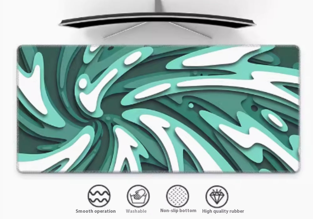 Cream Layered Vortex 3D Stereoscopic Mouse Pad