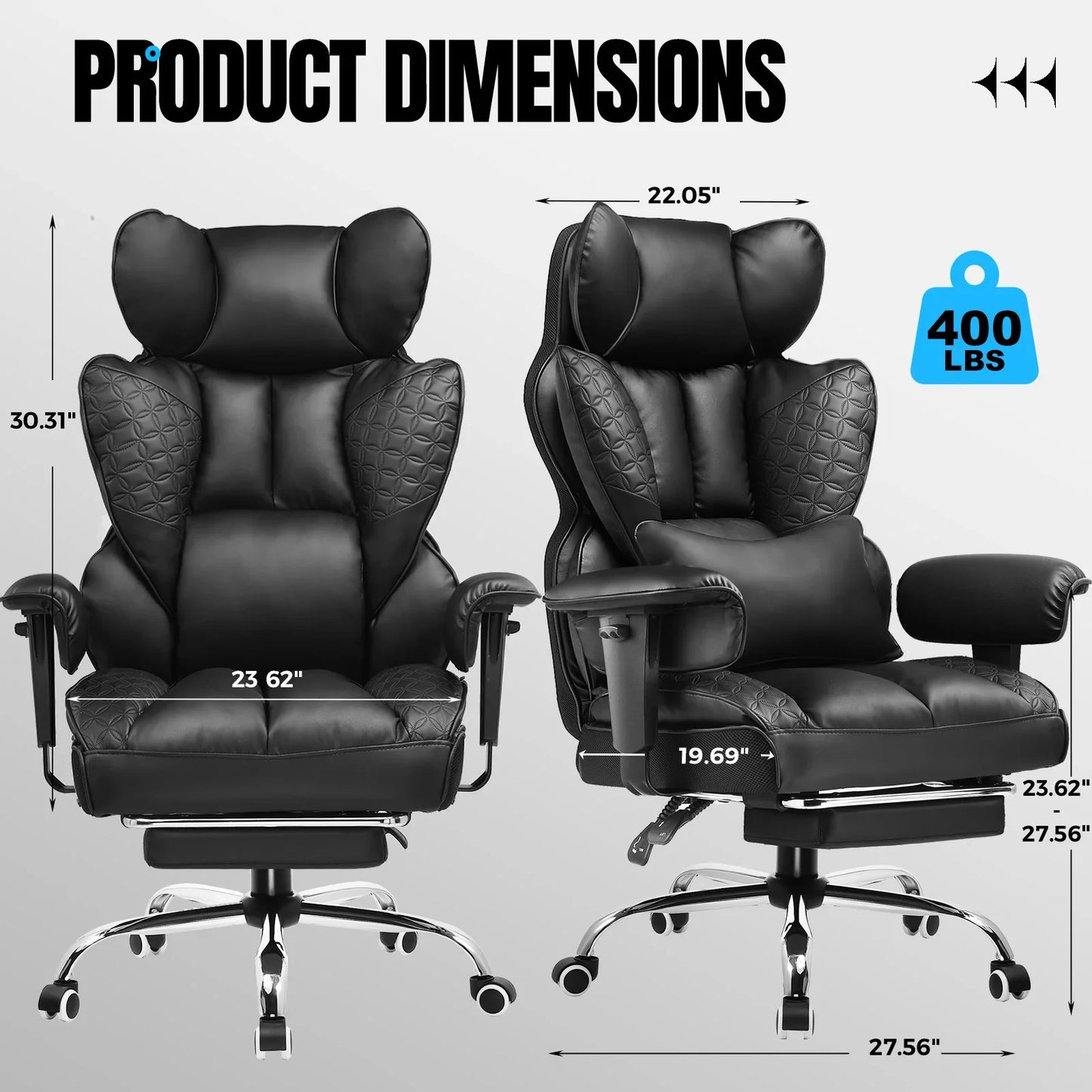 Moktan Sabai Ergo Leather Chair with Footrest