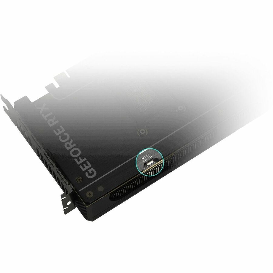 Asus GeForce RTX 5080 graphics card backplate with cooling vent and connector cutouts