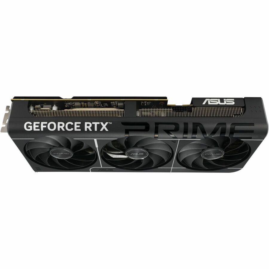 ASUS GeForce RTX graphics card with dual-slot vents and three cooling fans visible
