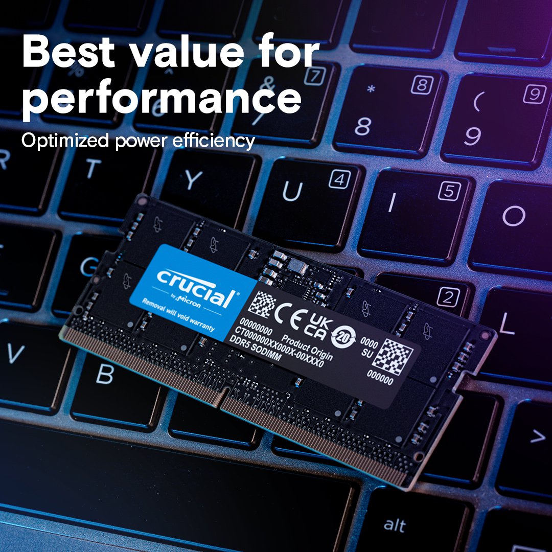 Crucial CT2K64G56C46S5 128GB Kit (64GBx2) DDR5-5600 SODIMM Memory