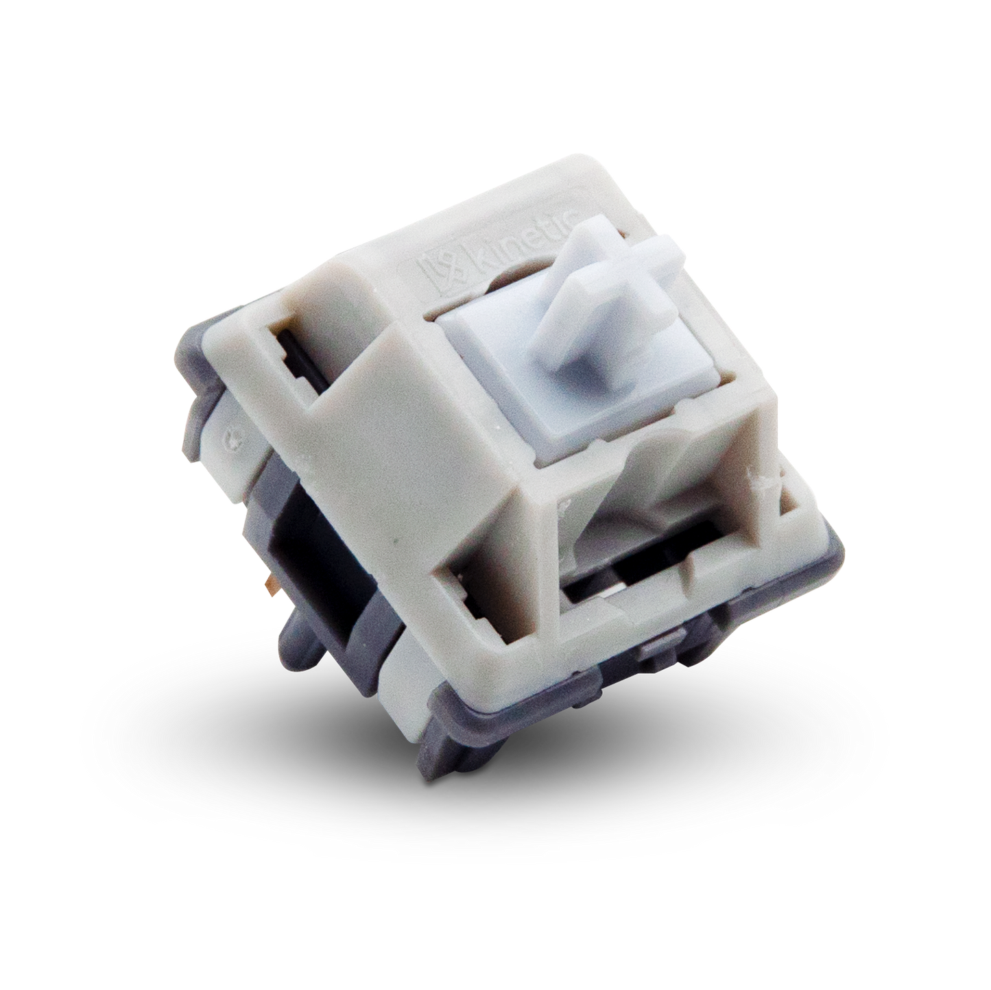 Husky linear switch with white housing and light-blue cross stem