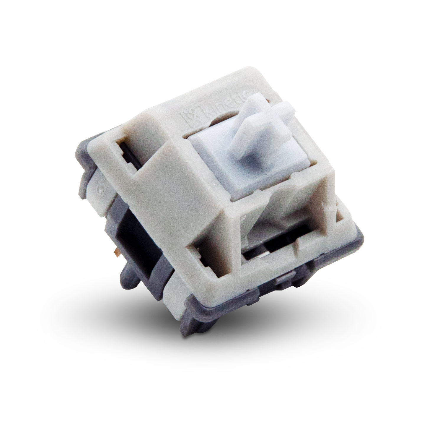 Husky linear switch with white housing and light-blue cross stem