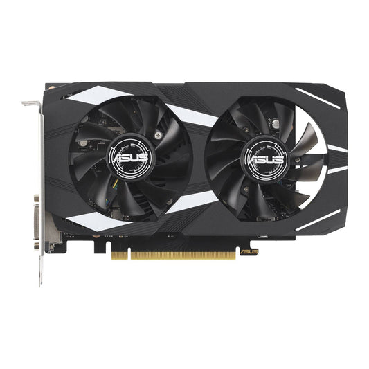 ASUS DUAL GeForce RTX 3050 graphics card, dual fans and PCIe bracket