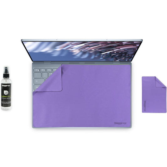 Dell XPS 13 keyboard cover kit with cleaning spray and microfiber cloth, grape