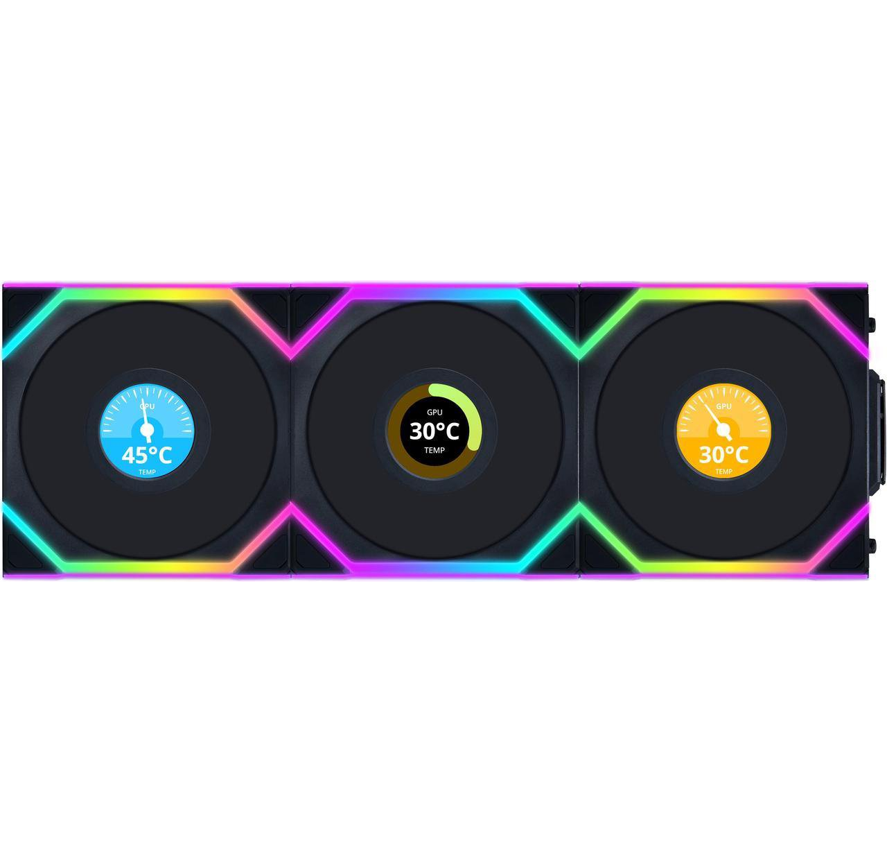 Lian Li UNI Fan SL-LCD Wireless 120 - Triple Pack