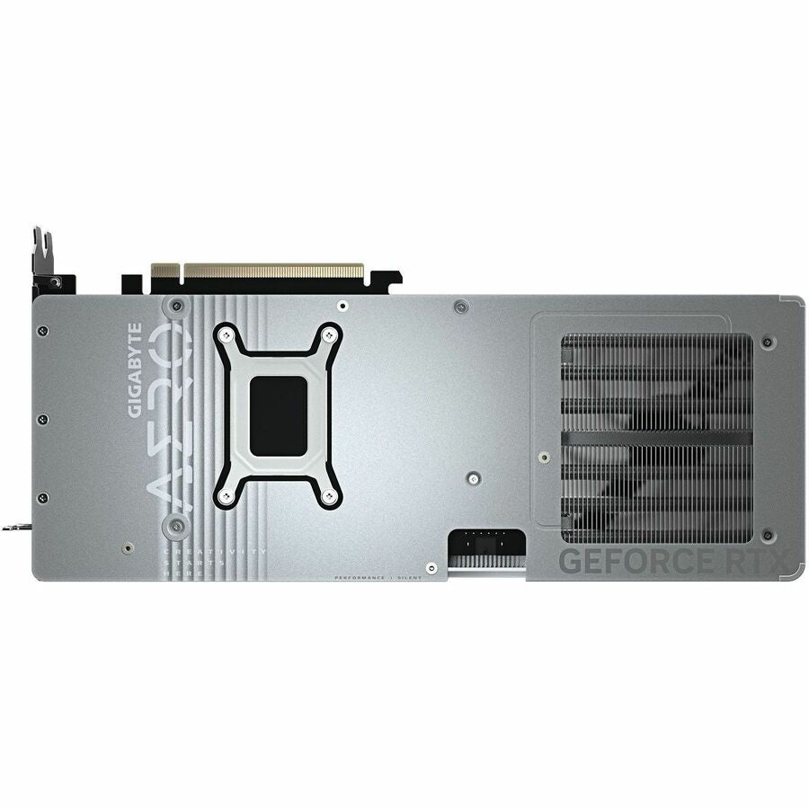 GIGABYTE GeForce RTX 5080 graphics card backplate with vented cooling section