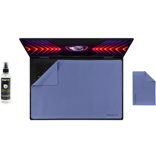 Laptop screen protector and keyboard cover kit, blue-purple