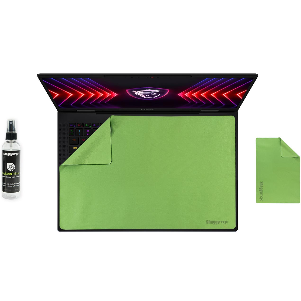 Laptop screen protector and keyboard cover kit, green
