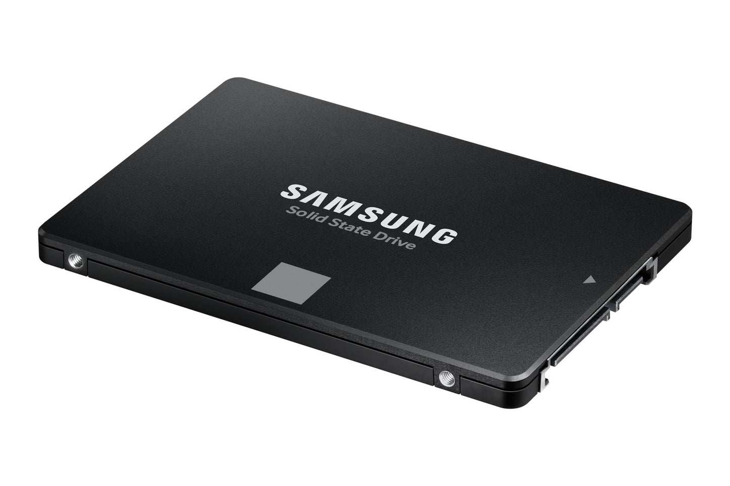 2.5-inch SATA SSD with SAMSUNG logo on top and visible front connector