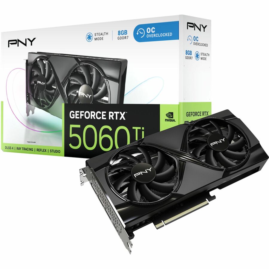 PNY GeForce RTX™ 5060 Ti 8GB Overclocked Dual Fan GPU
