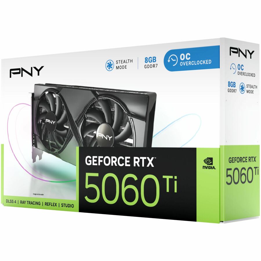 PNY GeForce RTX™ 5060 Ti 8GB Overclocked Dual Fan GPU