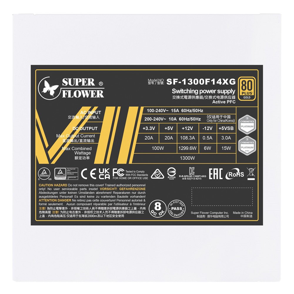 Super Flower Leadex VII XG 1300W 80+ Gold White PSU
